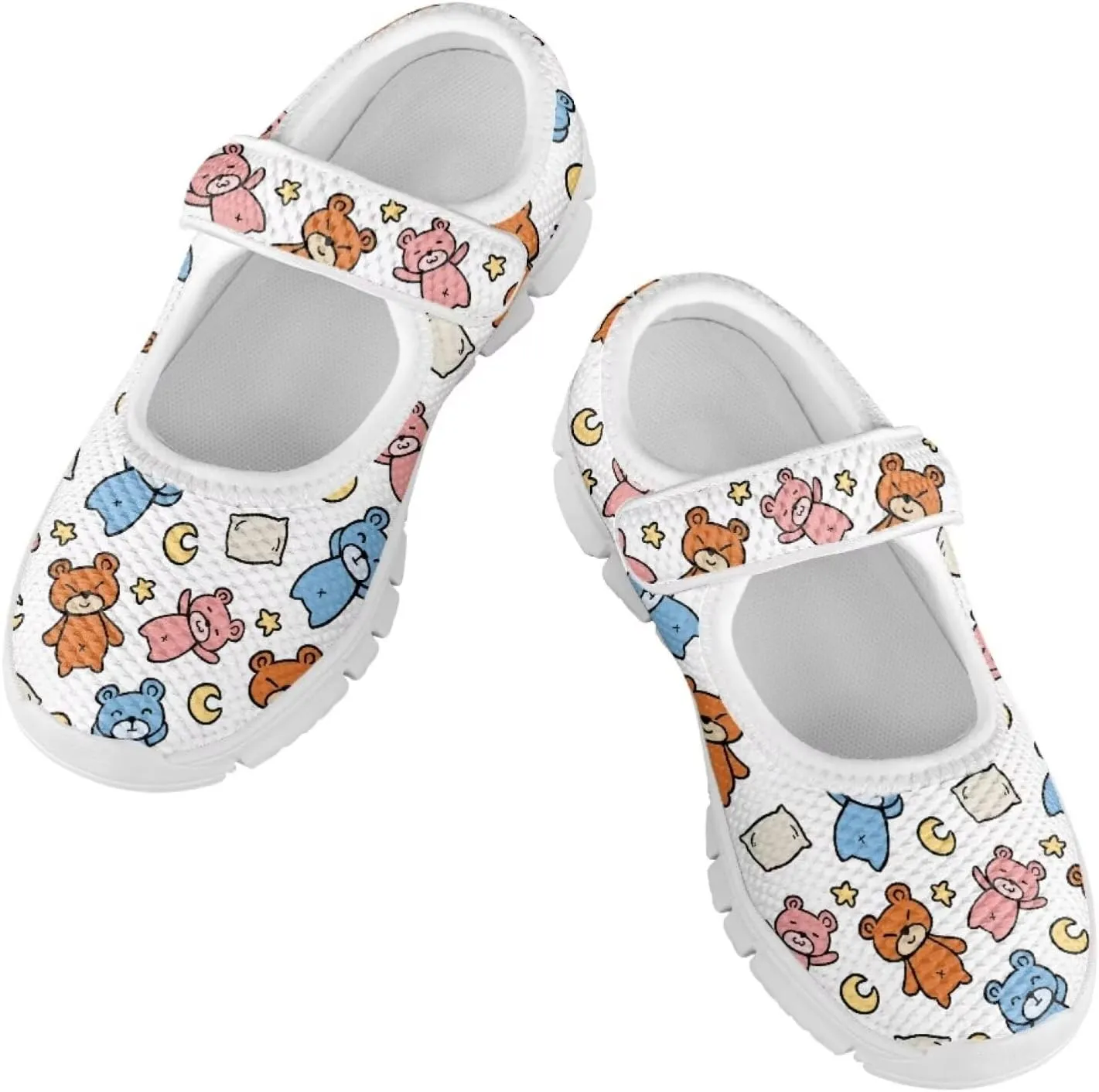 JoyLamoria Funny Axolotl Print Toddler Girls Shoes Slip on Mary Jane Shoes Prinscess Dress Flats,11-2.5