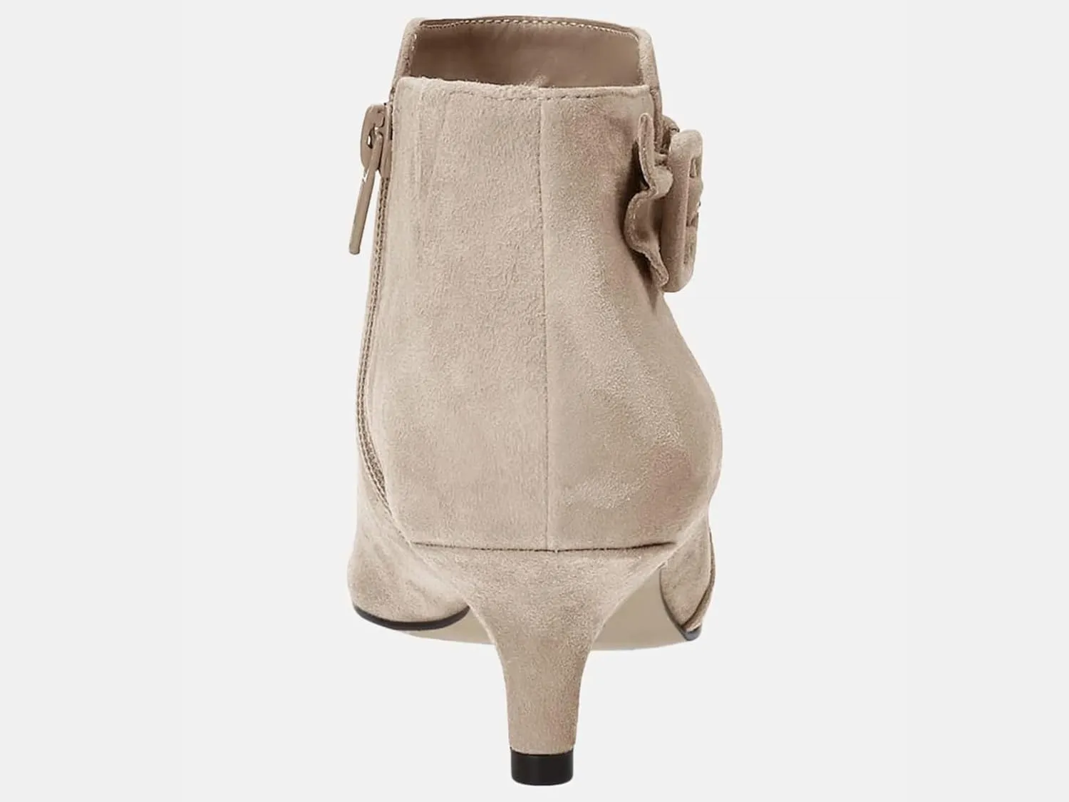 Juliet Holy Womens Pointed Toe Ankle Boots Kitten Heels Faux Suede Booties Side Zipper Dress Shoes