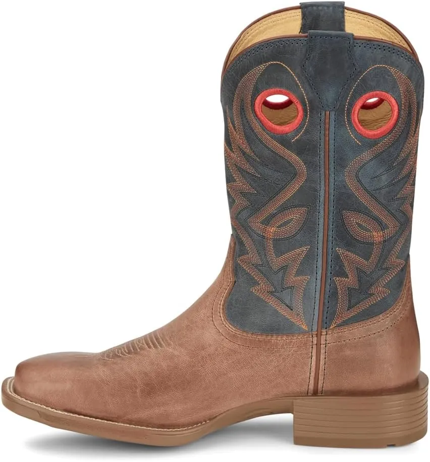Justin Pickett 11" Western Men's Boots - Durable Leather Cowboy Footwear, Classic Style for Rodeo & Ranch, Comfortable Fit