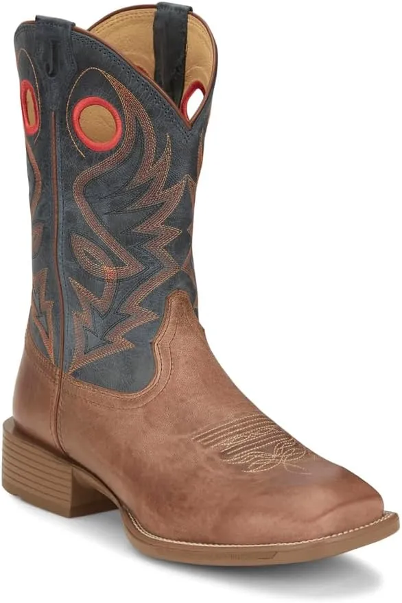 Justin Pickett 11" Western Men's Boots - Durable Leather Cowboy Footwear, Classic Style for Rodeo & Ranch, Comfortable Fit