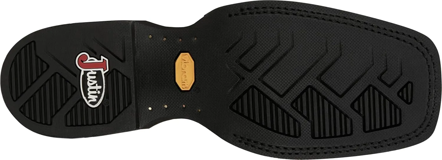 Justin Show Stopper 11” Western Boots for Men - Frontier Collection - Square Toe Leather Men’s Cowboy Boots with Comfort Footbed, Non Slip Outsole