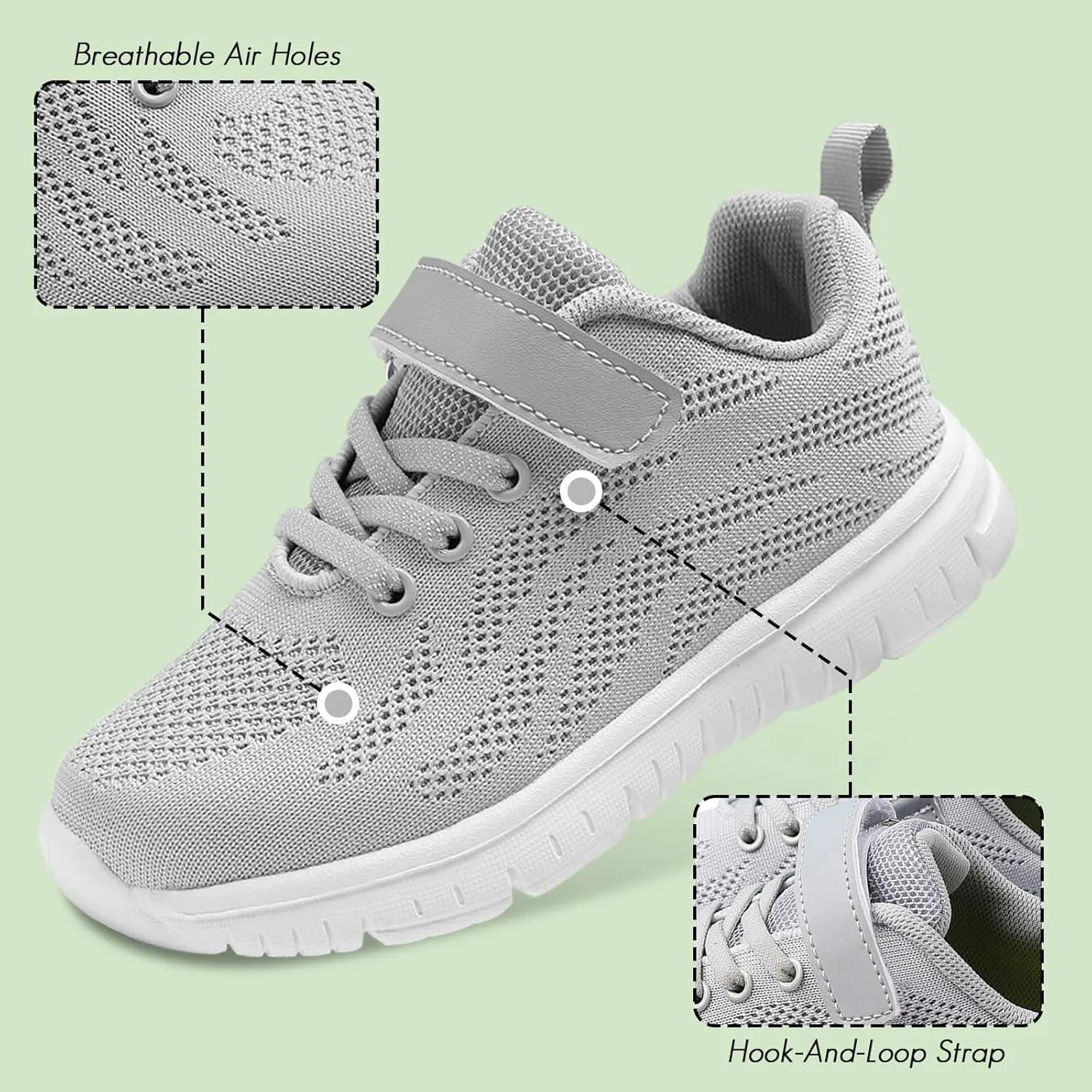 Kids Shoes Boys Girls Breathable Lightweight Sneakers Athletic Tennis Shoes for Little Kid/Big Kid