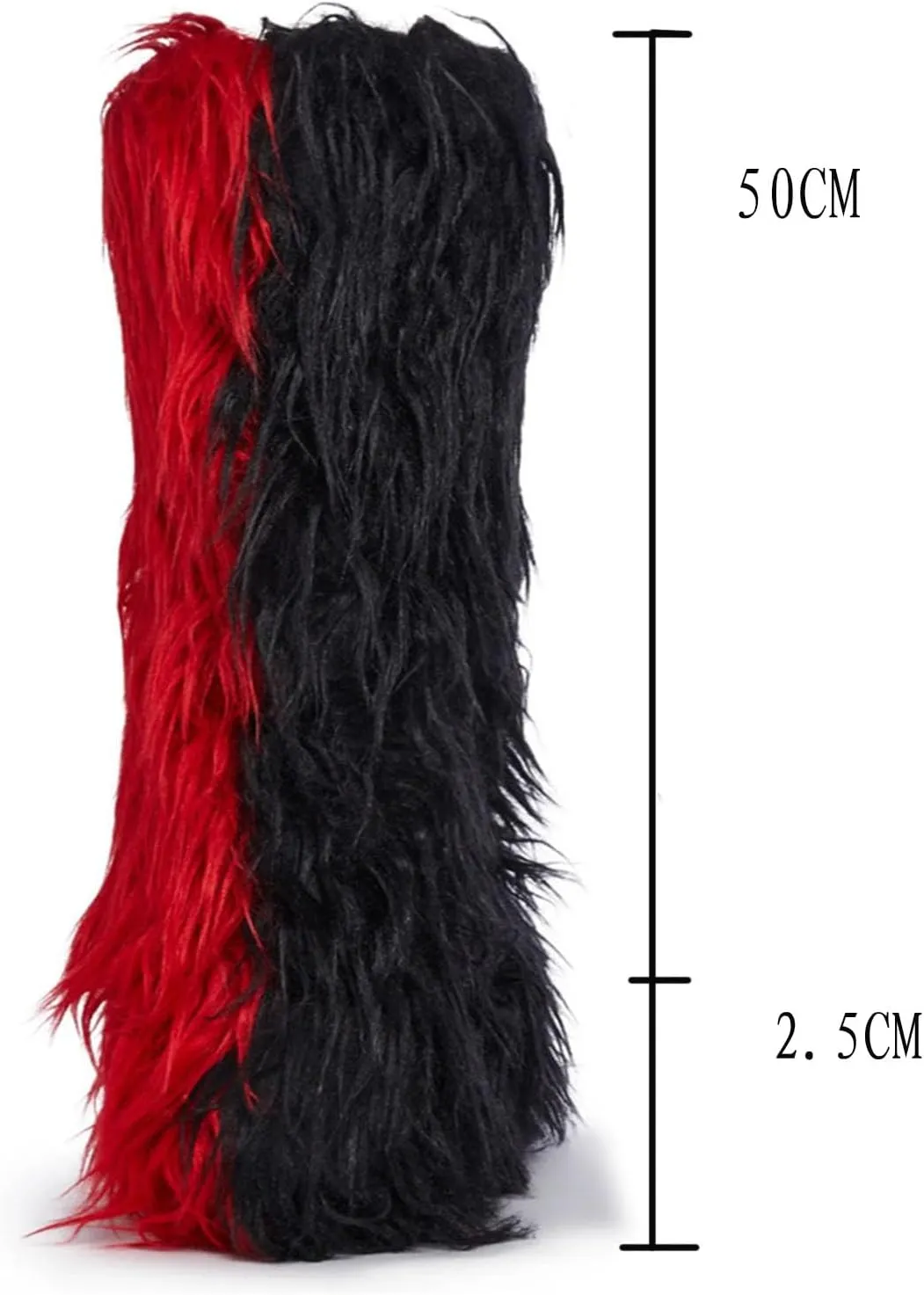 Knee-High Snow Boots, Round Toe Flat Bottom Low Heel Slip-On Boots Short Plush Lining Raw Edge Warm High Boots Daily Solid Color Tassel Casual Boots