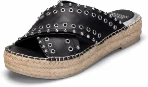 landing craft Womens Platform Slides Bohemia Sandals Slip on Open Toe Espadrille Wedges Vintage Sandals for Women