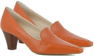 LEHOOR Women Vintage Chunky Block Heel Pumps Shoes Square Pointed Toe Slip On Formal Office Work Business Loafers Shoes Suede Snakeskin Cone Heel Oxford Shoe Ladies Professional Chic Fall 4-11 M US