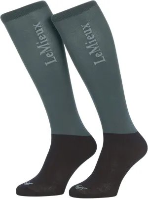 LeMieux My Competition Horse Riding Socks with Closely Woven Foot, Topside Seam and Micro Weight Stretch - Twin Pack
