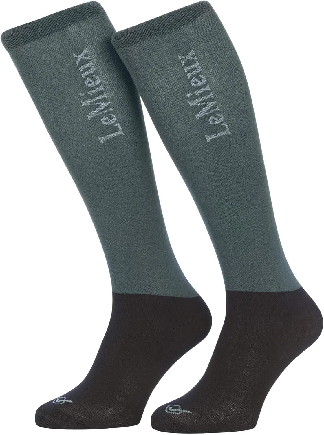 LeMieux My Competition Horse Riding Socks with Closely Woven Foot, Topside Seam and Micro Weight Stretch - Twin Pack