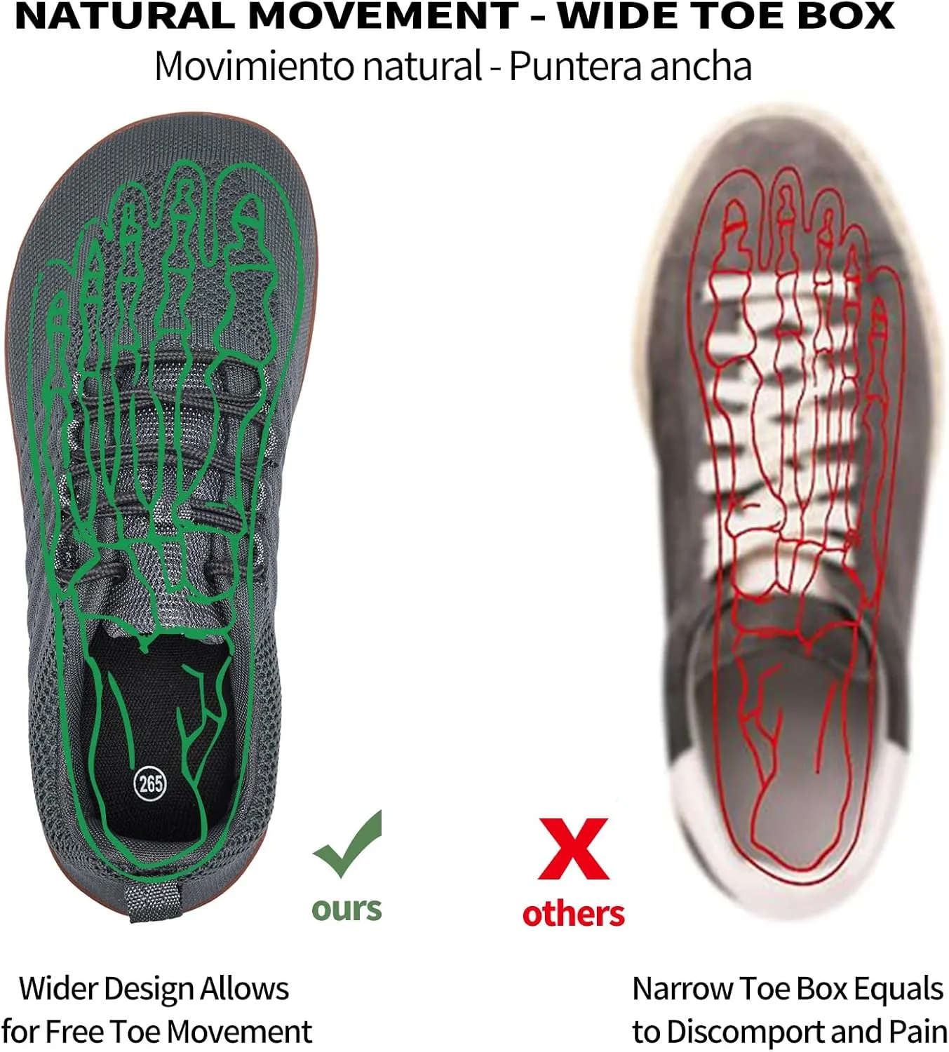 Limberun Barefoot Shoes: Women's Wide Toe Box Minimalist Zero Drop Walking Flats - Black
