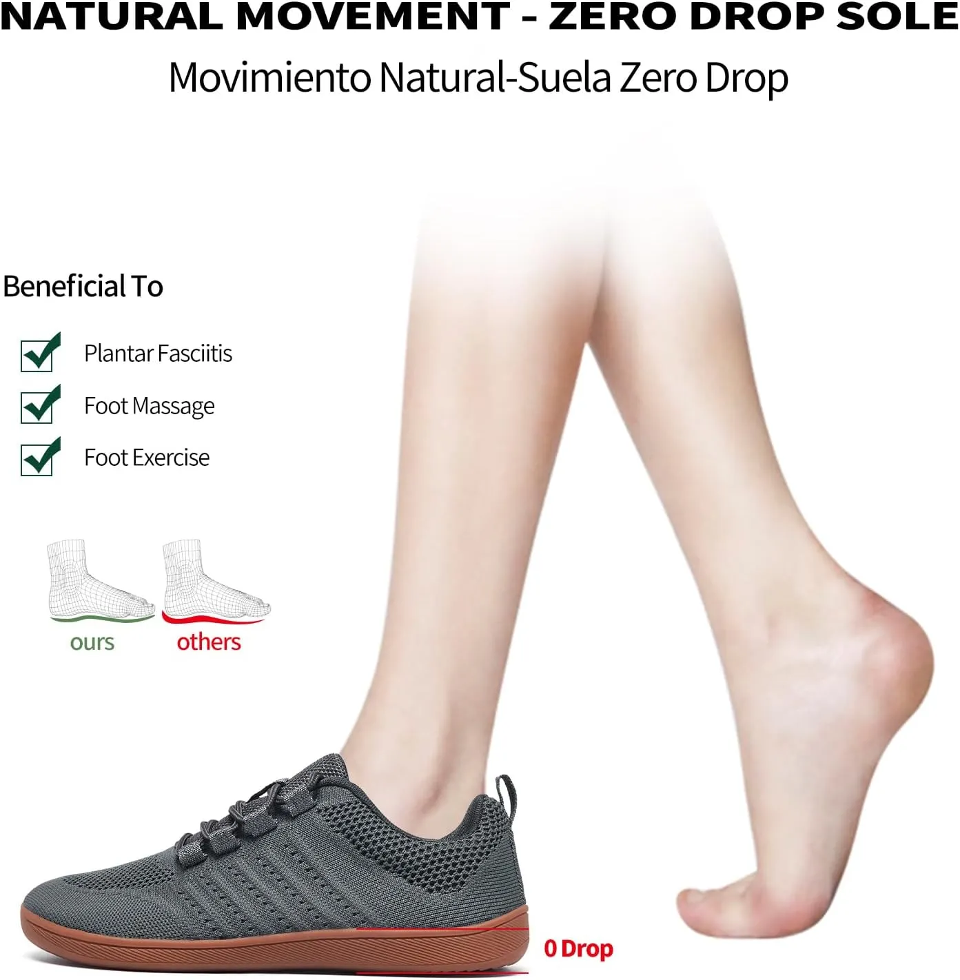 Limberun Barefoot Shoes: Women's Wide Toe Box Minimalist Zero Drop Walking Flats - Black