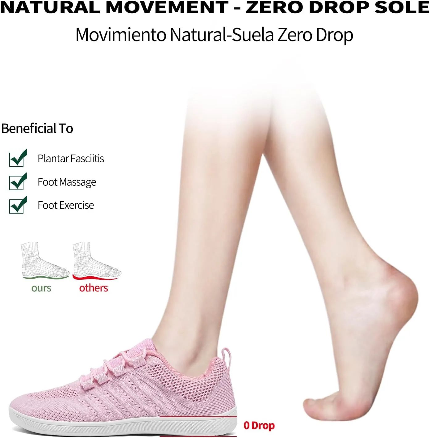 Limberun Barefoot Shoes: Women's Wide Toe Box Minimalist Zero Drop Walking Flats - Black