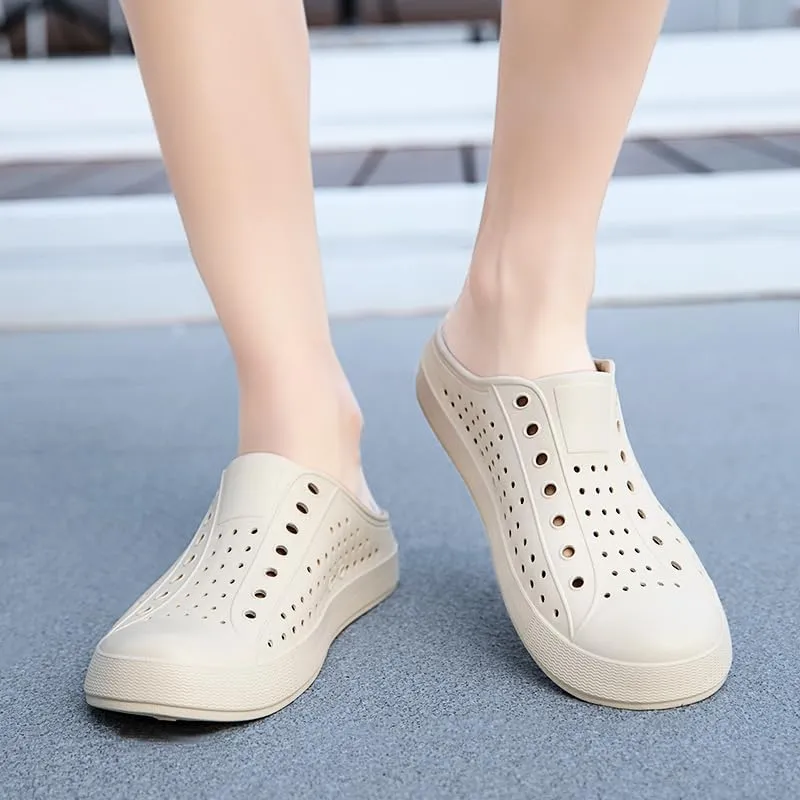 Male Women's Clog Garden Shoes Mesh Slippers Sandals Lightweight Sliding Outdoor Walking Slippers Men and Women Summer Summer Beach Shoes