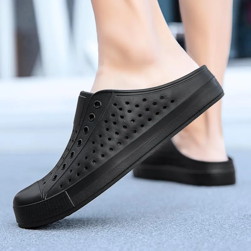 Male Women's Clog Garden Shoes Mesh Slippers Sandals Lightweight Sliding Outdoor Walking Slippers Men and Women Summer Summer Beach Shoes