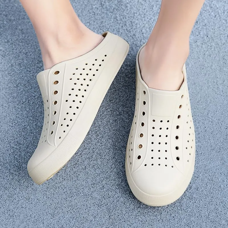 Male Women's Clog Garden Shoes Mesh Slippers Sandals Lightweight Sliding Outdoor Walking Slippers Men and Women Summer Summer Beach Shoes