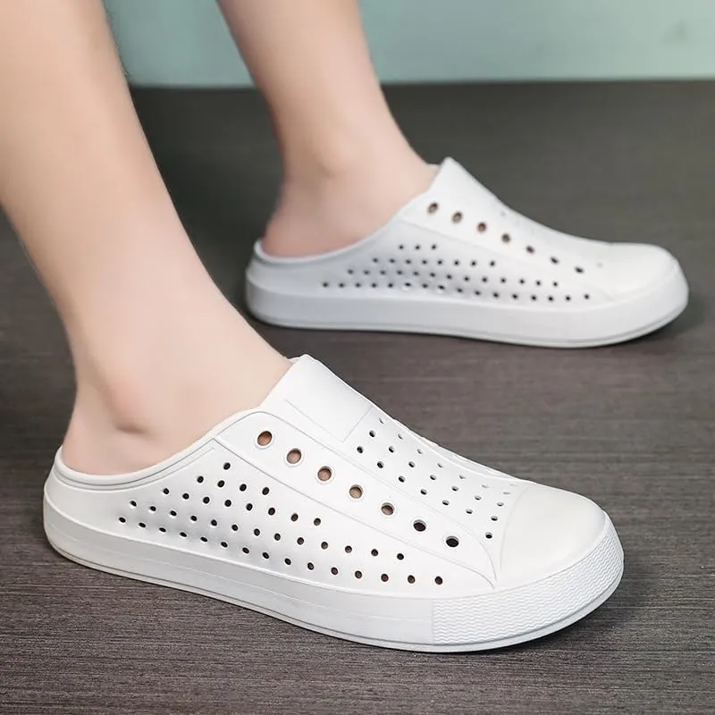 Male Women's Clog Garden Shoes Mesh Slippers Sandals Lightweight Sliding Outdoor Walking Slippers Men and Women Summer Summer Beach Shoes