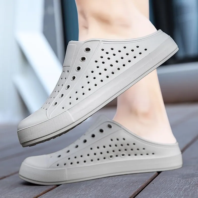 Male Women's Clog Garden Shoes Mesh Slippers Sandals Lightweight Sliding Outdoor Walking Slippers Men and Women Summer Summer Beach Shoes