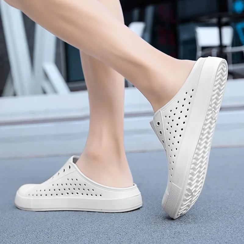 Male Women's Clog Garden Shoes Mesh Slippers Sandals Lightweight Sliding Outdoor Walking Slippers Men and Women Summer Summer Beach Shoes