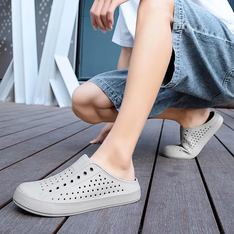 Male Women's Clog Garden Shoes Mesh Slippers Sandals Lightweight Sliding Outdoor Walking Slippers Men and Women Summer Summer Beach Shoes