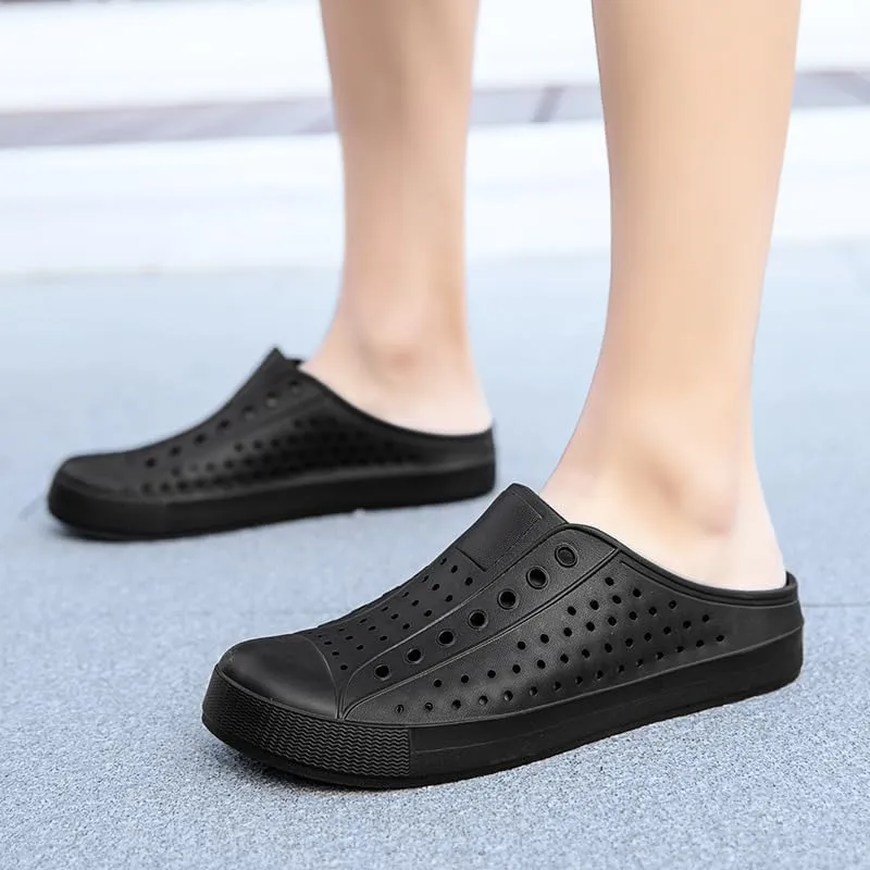 Male Women's Clog Garden Shoes Mesh Slippers Sandals Lightweight Sliding Outdoor Walking Slippers Men and Women Summer Summer Beach Shoes