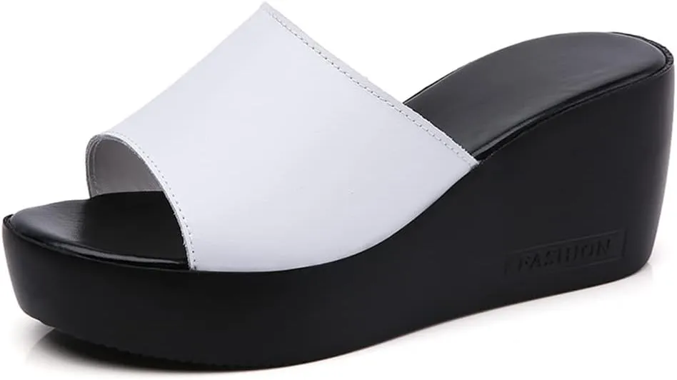 Maylrvjv Women's Sandals Summer Beach Platform Wedge Sandals Simple Comfortable Daily Commuting Work Slides Sandal
