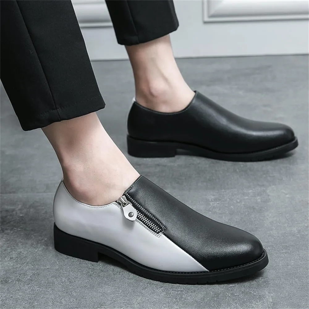 Men Two Tone Colors Penny Loafer Slip On Pull on Dress Shoes Casual Boat Shoes
