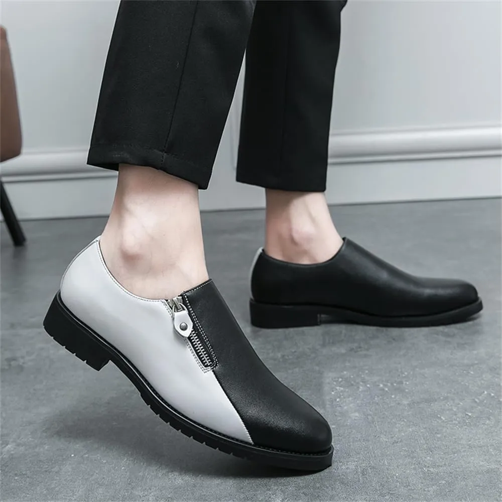 Men Two Tone Colors Penny Loafer Slip On Pull on Dress Shoes Casual Boat Shoes