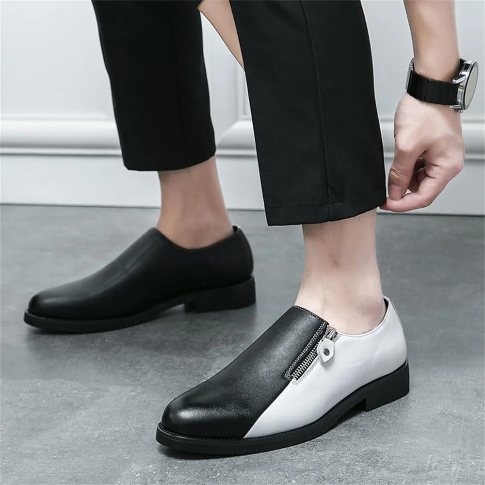 Men Two Tone Colors Penny Loafer Slip On Pull on Dress Shoes Casual Boat Shoes