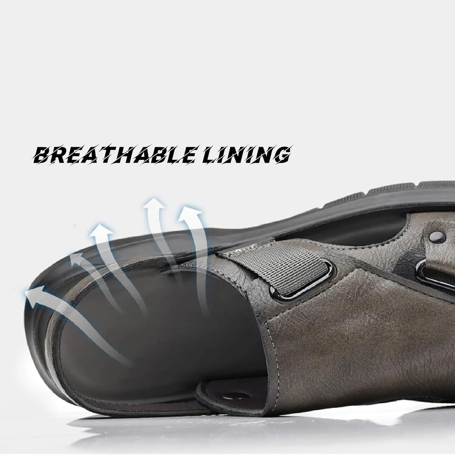 Men'S Casual Two Uses Flat Slide Sandal Summer Comfor Open Toe Slip-On Ankle Straps Soft Bottom Beach Sandals Indoor and Outdoor Non-Slip Water Stream-Treakking Shoes