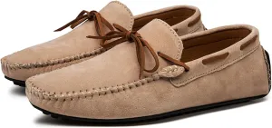 Men's Genuine Leather Moccasins Penny Loafers Casual Lace Up Slip On Gommino Flat Driving Shoes Comfort Dress Boat Shoes