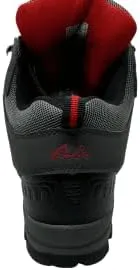 Men’s Grey and Red Waterproof Hiking Boots with High Ankle Support