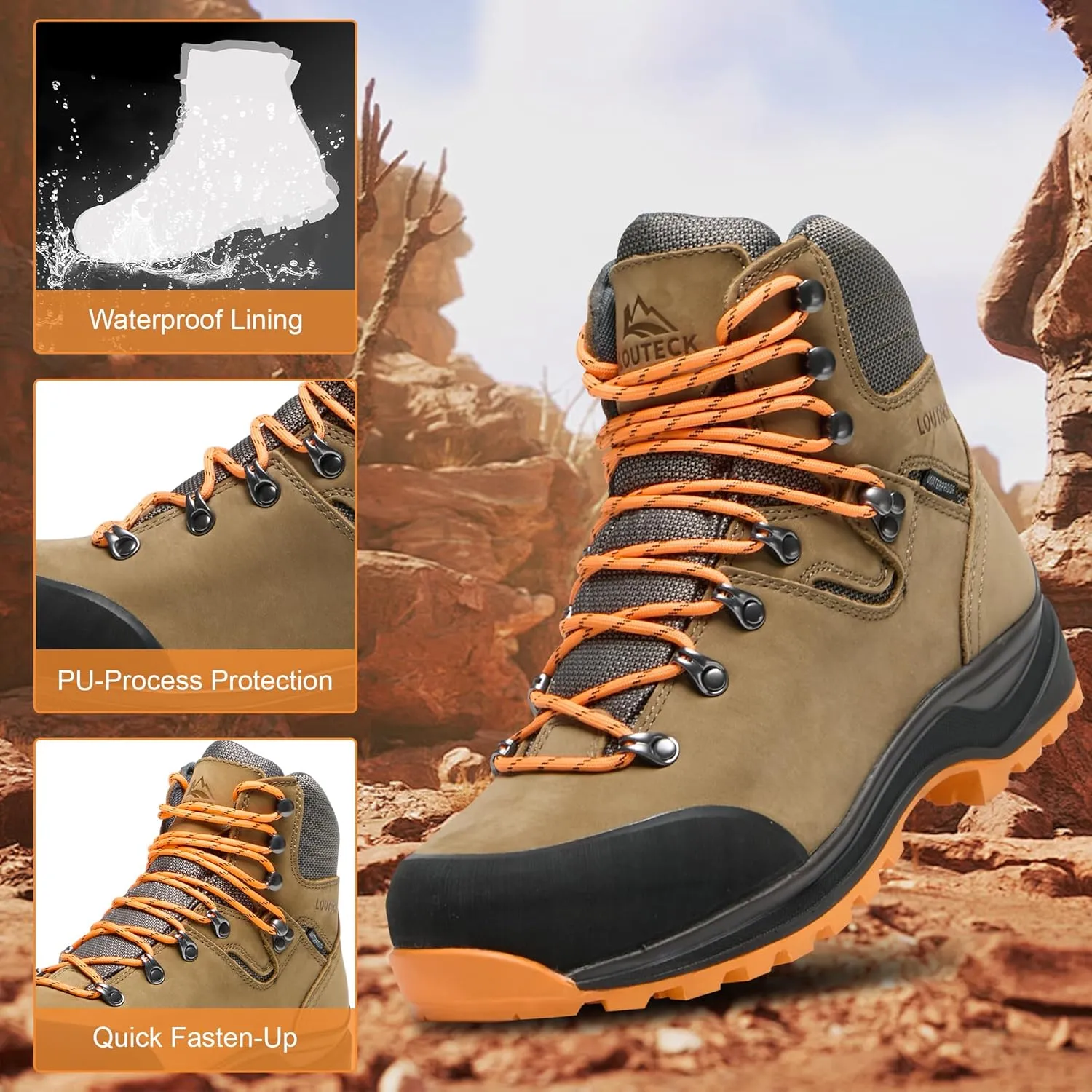 Men's Hiking Boots – Durable and Comfortable Men's Climbing Boots for Rugged Outdoor Adventures, Perfect for Hiking, and Climbing