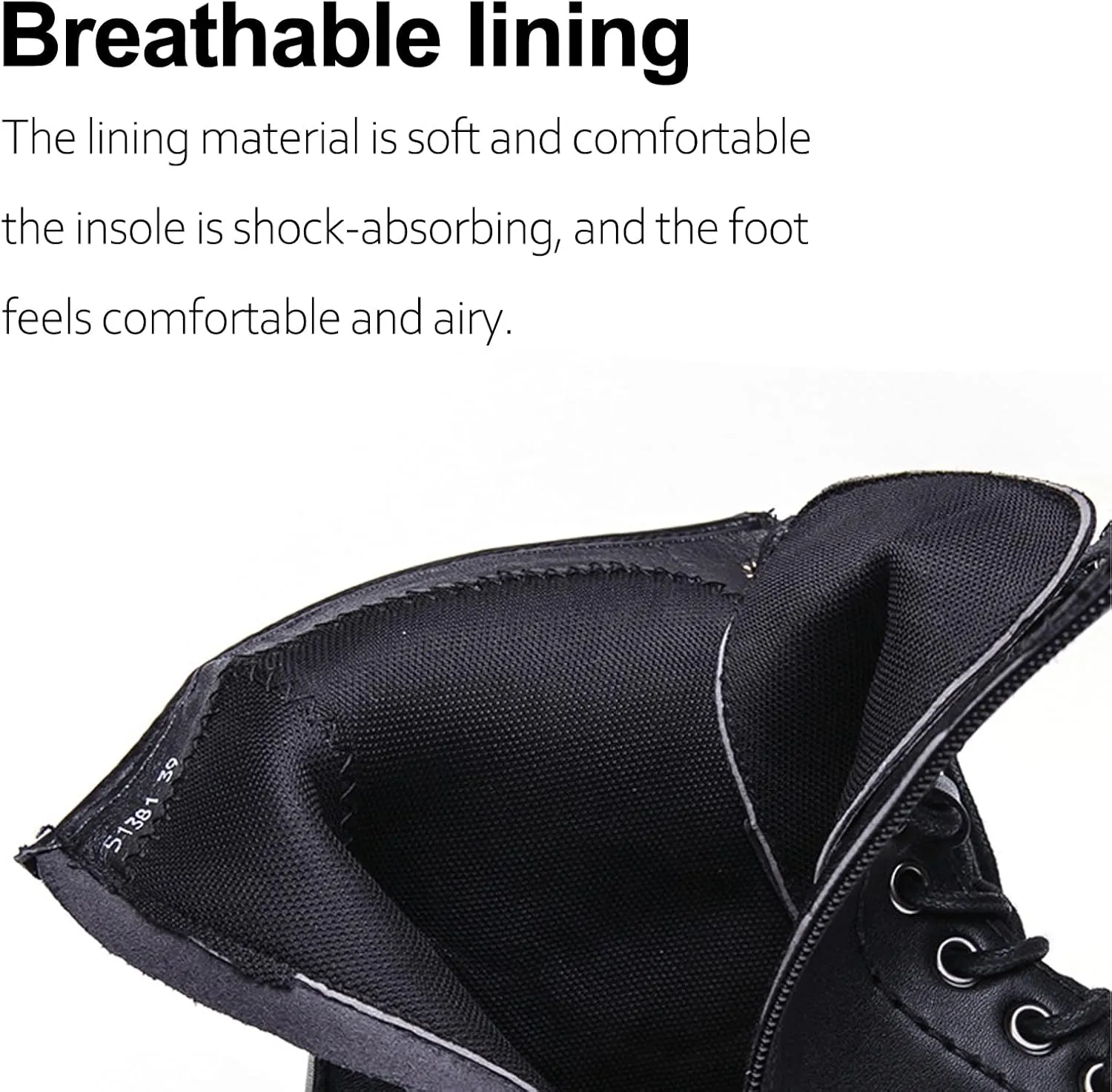 Men's Leather Platform Motorcycle Boots with Double Zipper Fashion Double Buckle Lug Sole Combat Boots Flexible Outdoor Riding Boots