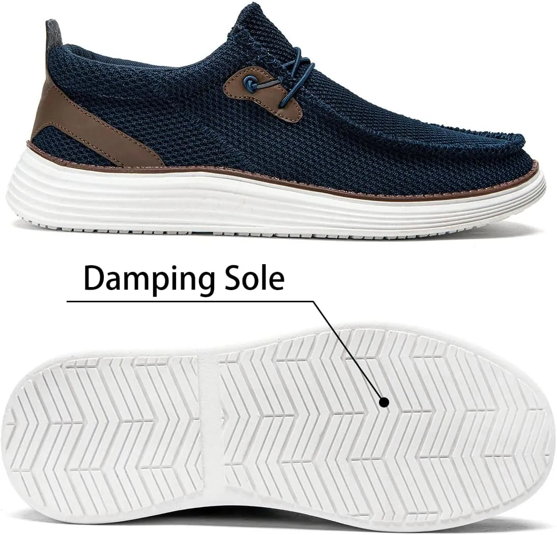 Men's Loafers Slip On Sneakers Boat Walking Fashion Shoes Classcial Comfortable Stylish Lightweight Casual Shoes for Men Non-Slip Durable Home Driving Shoes