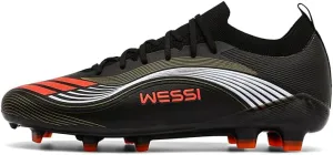 Men's Soccer Shoes Cleats Professional Low-Top Non-Slip Spikes Lace-Up Breathable Athletic Football Boots for Outdoor Indoor TF/AG/FG
