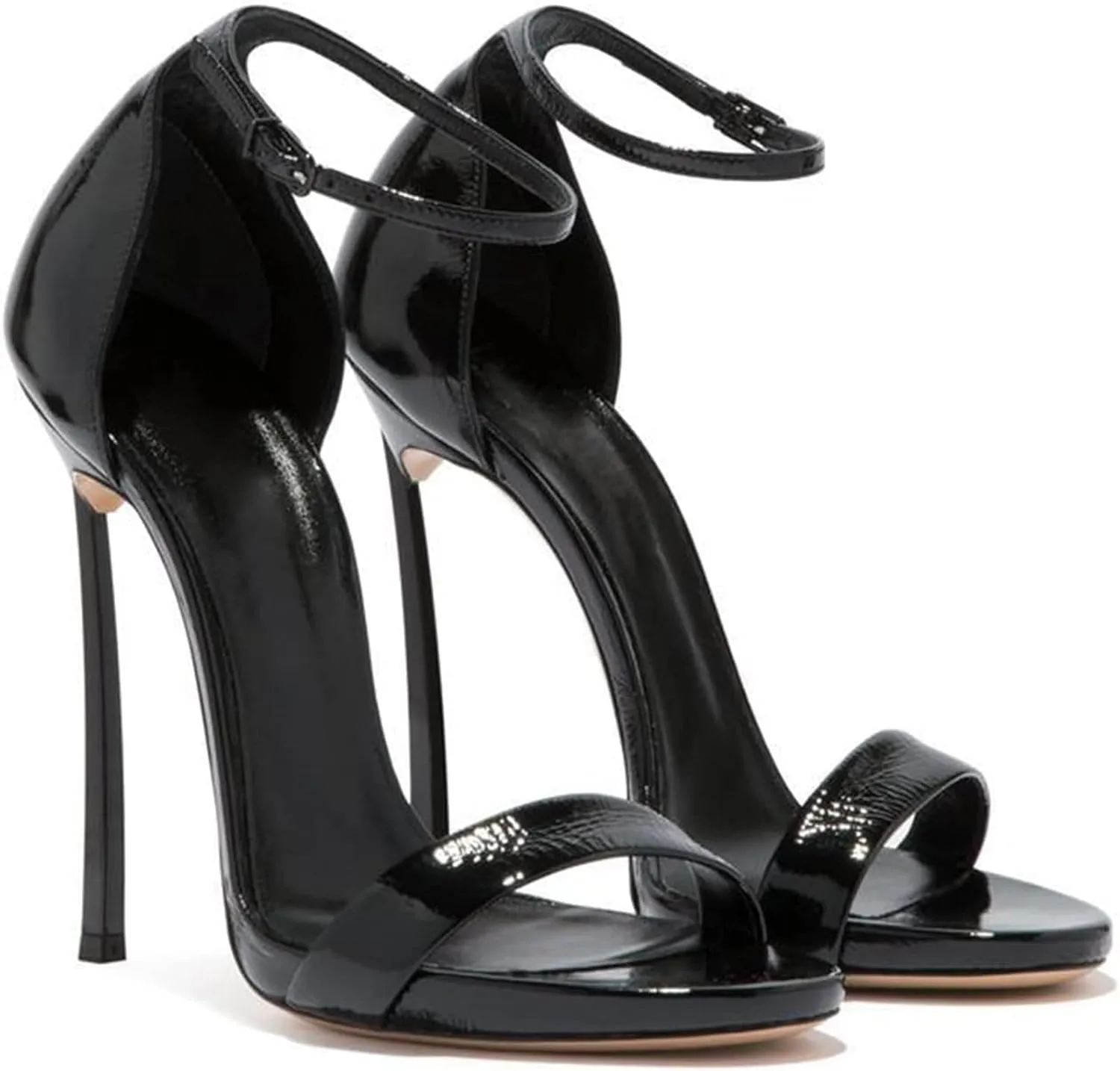 MILDSEVEN Women's Fashion Sandals, Large Size Metal Stilettos, Sexy High Heel for Fashion Show Catwalk Party