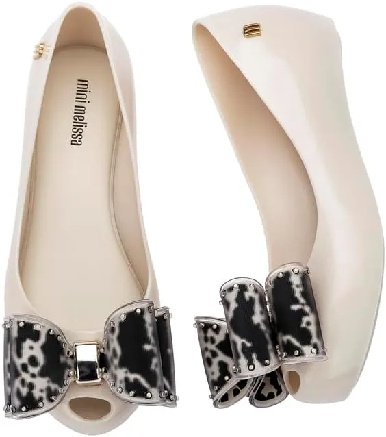 mini melissa Ultragirl Classic Bow Ballet Flats for Kids