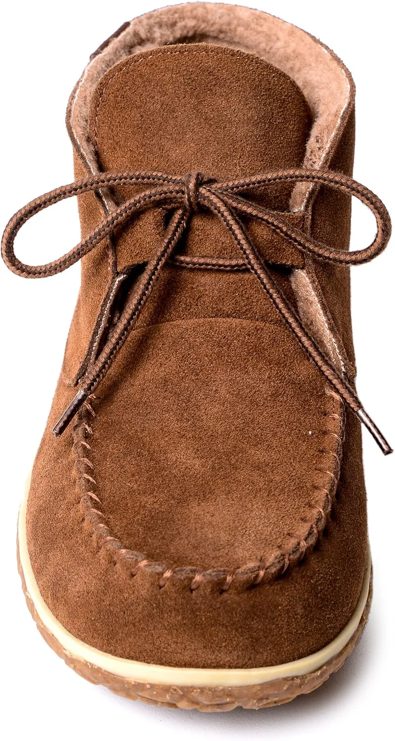 Minnetonka Men’s Torrey Suede Chukka Boots - Handcrafted with Berber Lining, Removable Contoured Footbed, MinnTREAD Rubber Sole with Rice Husk, and Suede Upper - Indoor and Outdoor Use