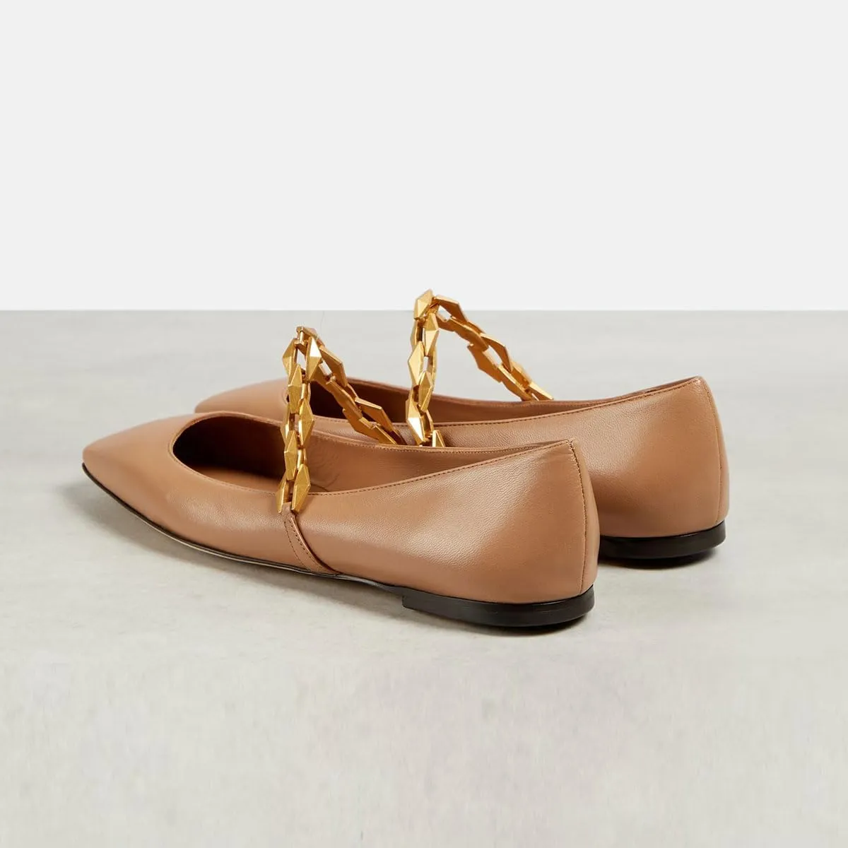 miss left Women Comfy Chain Strap Mary Janes Shoes Slip On Closed Square Toe Ballet Flats for Walking School Dressy Size 4-16 US