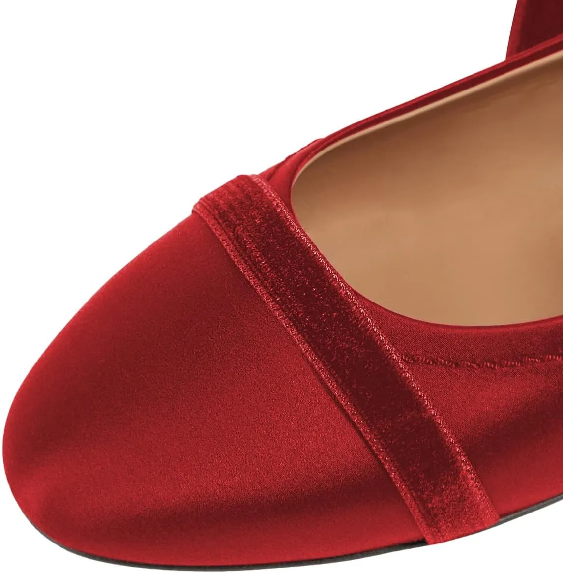 miss left Women Lovely Closed Round Toe Satin Ballet Flats Strappy Ankle Strap Comfy Party Dating Dressy Shoes Size 4-16 US
