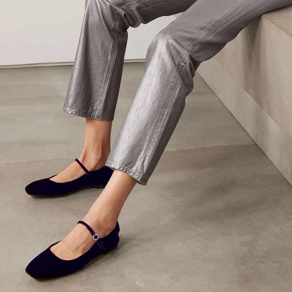 miss left Women's Adorable Closed Square Toe Mary Jane Flats Adjustable Strap Buckle Ballet Flat Comfort Dance Ballroom Shoes Size 4-16 US