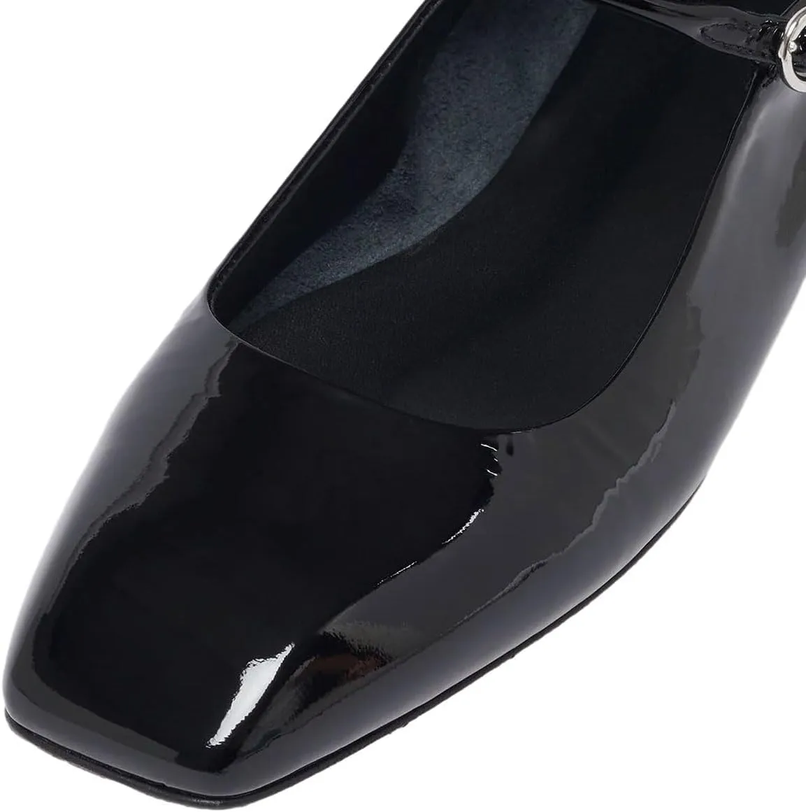 miss left Women's Adorable Closed Square Toe Mary Jane Flats Adjustable Strap Buckle Ballet Flat Comfort Dance Ballroom Shoes Size 4-16 US