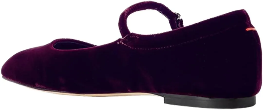 miss left Women's Adorable Closed Square Toe Mary Jane Flats Adjustable Strap Buckle Ballet Flat Comfort Dance Ballroom Shoes Size 4-16 US