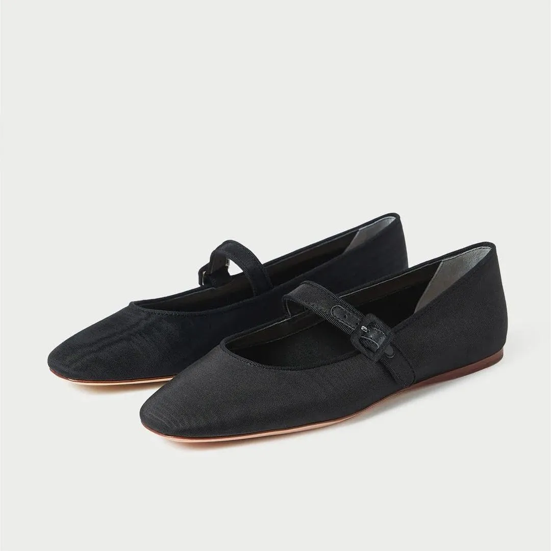 miss left Women's Comfort Buckle Strap Mary Janes Classic Closed Round Toe Ballet Flats Slip On Cozy Casual Dance Shoes Size 4-16 US