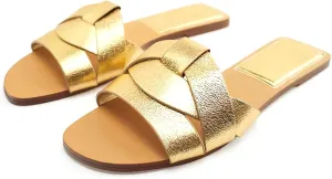 MissHeel Braided Soft Padded Sandals Single Band Flats