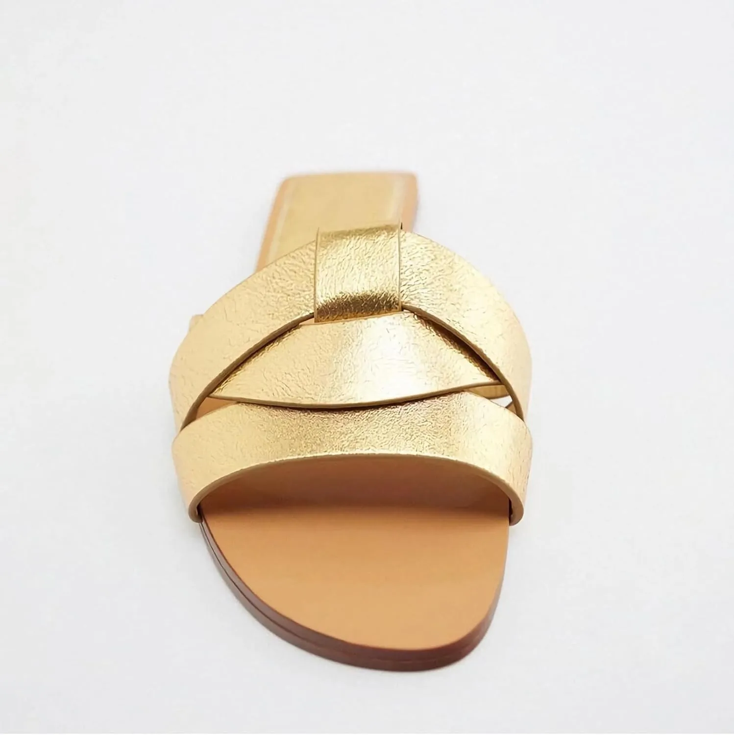 MissHeel Braided Soft Padded Sandals Single Band Flats