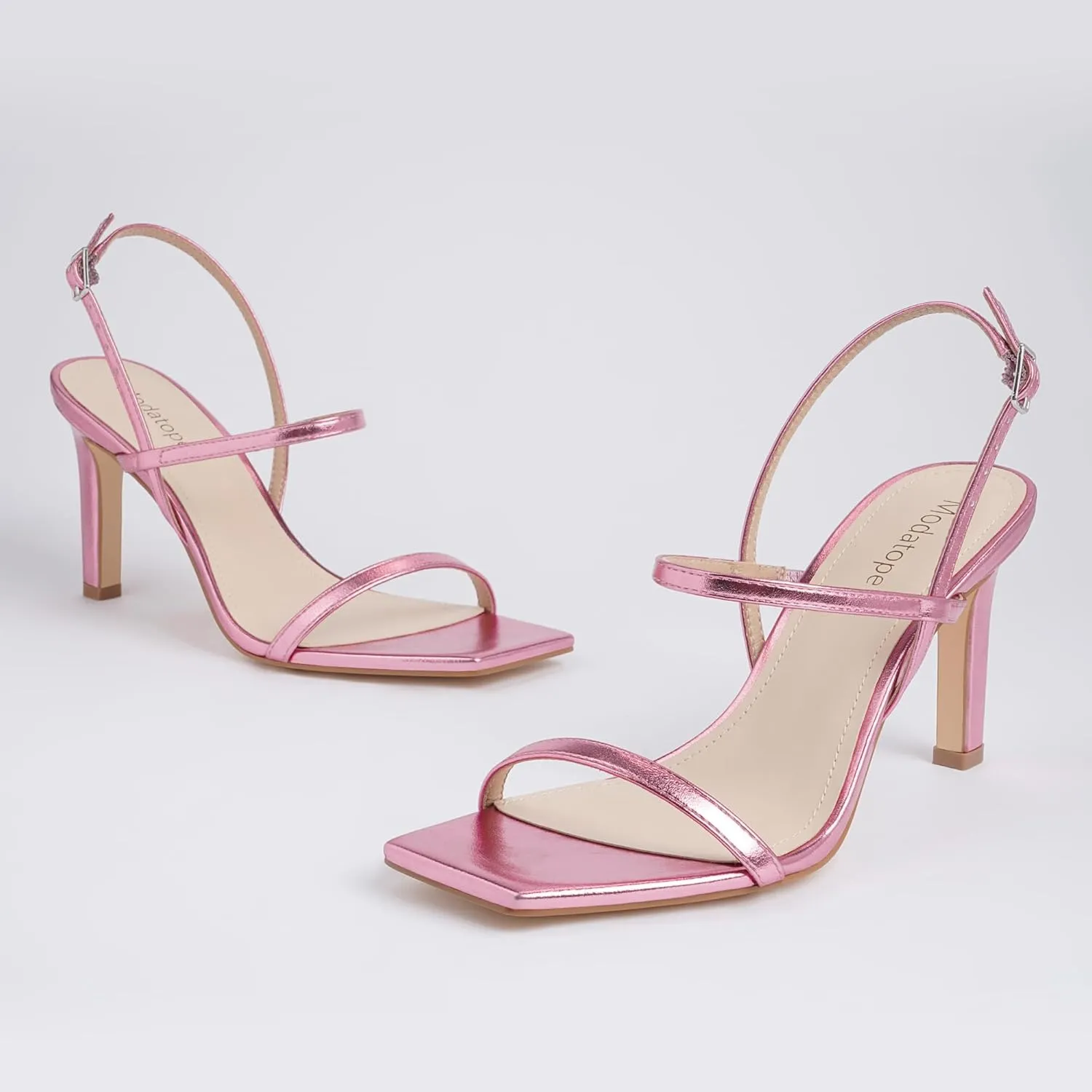 Modatope Womens Sandals Open Toe Strappy Sandals Ankle Strap High Heel Sandals for Women