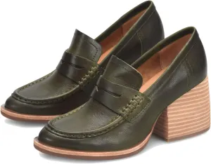 MOOMMO Women's Chunky Platform Loafers Pumps Round Closed Toe Slip On Penny Loafers Suede Block High Heels Oxford Shoes Formal Classic Thick Heel Dress Loafer Office Ladies Vintage Comfort 4-11 M US