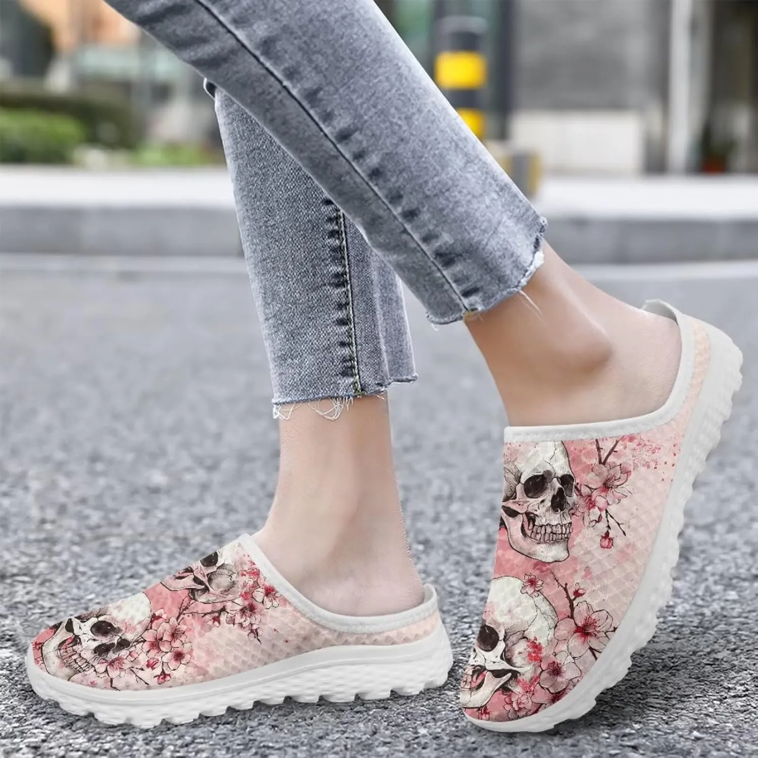 Mule Shoes for Women Wide Toe Box Garden Clogs Ladies Causal Walking Flat Loafers US 6-13.5