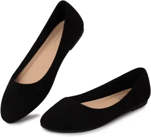 MUSSHOE Flats Shoes Women Pointed Toe Basic Womens Flats