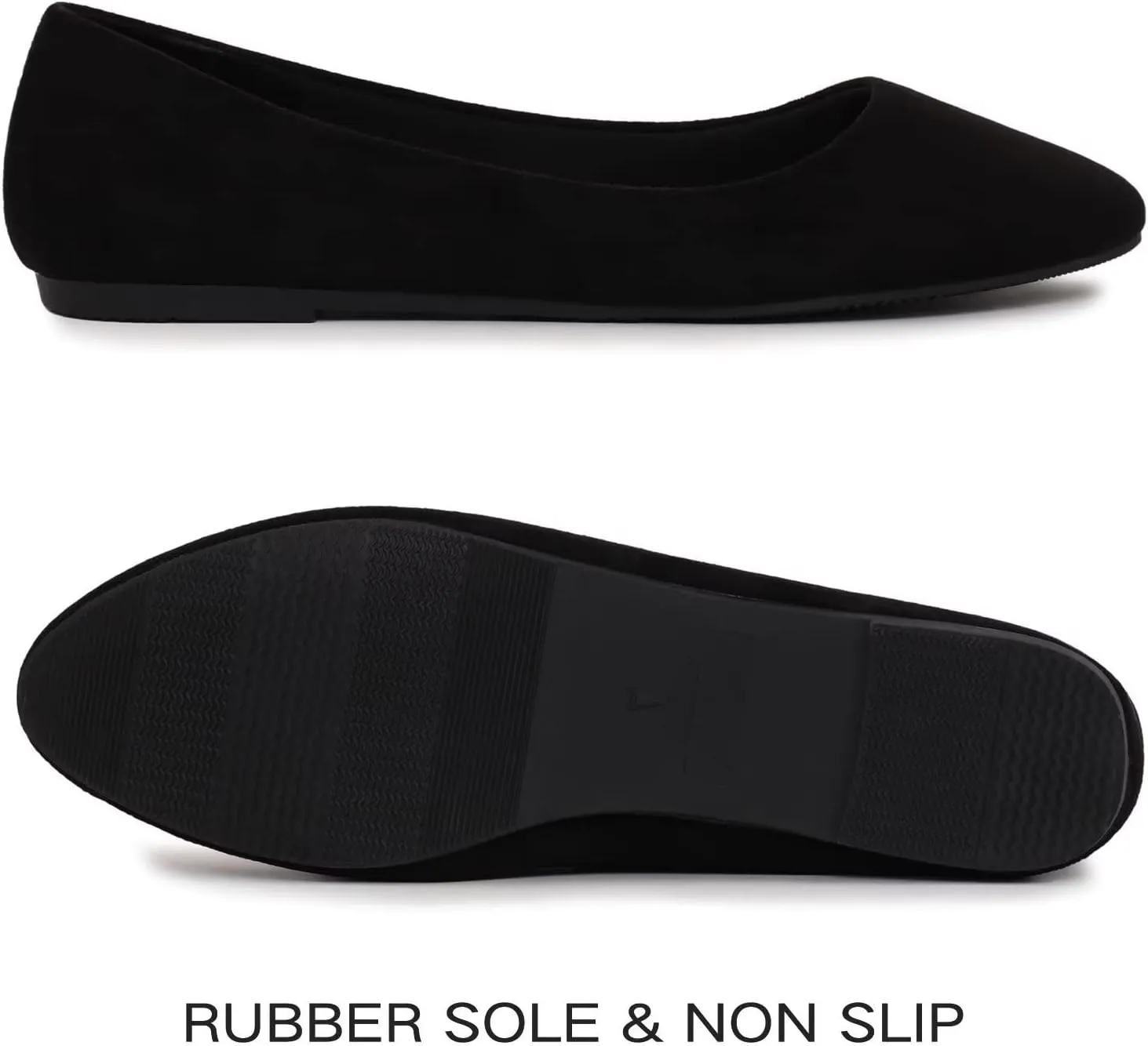 MUSSHOE Flats Shoes Women Pointed Toe Basic Womens Flats