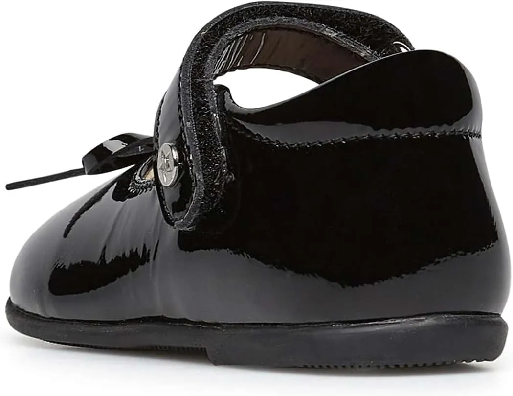 Naturino Girl's Ankle Strap Leather Flats with Bow, 30 EU